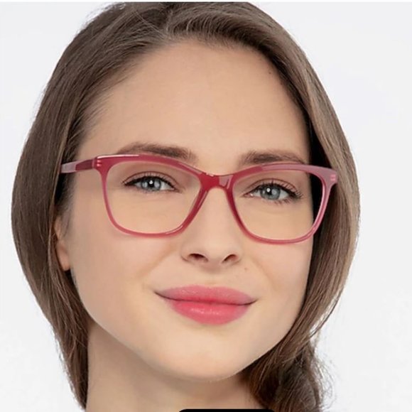 Cat Eye Raspberry Eyeglasses - Picture 3 of 4